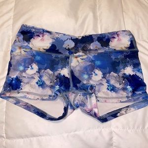 Fleo Blue Floral Athletic Shorts